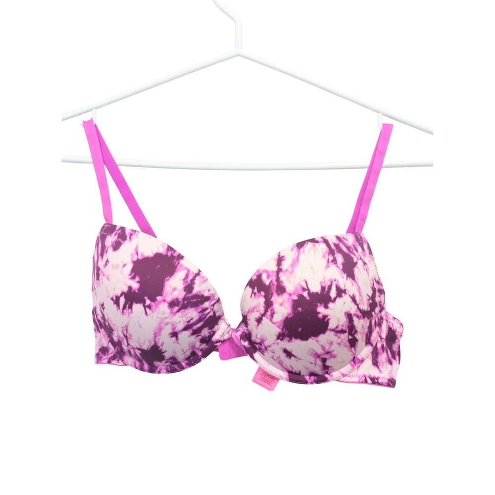 La Senza REMIX Push Up Bra Purple‎ Pink Tie Dye C34